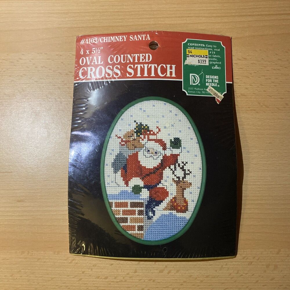 NEW Designs For The Needle Chimney Santa 4103 Cross Stitch Kit & Frame
